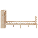ZNTS Bookcase Bed without Mattress 160x200 cm Solid Wood Pine 3322800
