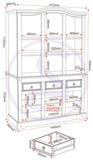 ZNTS Corona 4'6" Buffet Hutch 400-406-006