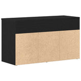 Shoe Bench with Shelf Black Oak 80 x 30 x 45 cm Engineered Wood 862703