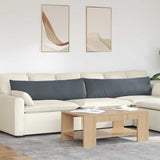 Sofa Pillows 2 pcs Dark Grey 145 x 40 cm Corduroy Fabric 42013843