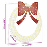 Wreath with 150 LEDs Warm white 120 cm Acrylic 42019129