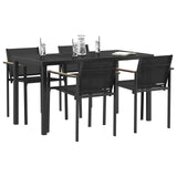 Outdoor Furniture Set 5 pcs Black and Anthracite Textilene 3422887