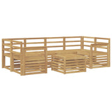 Outdoor Sofa Set 7 pcs White Solid Acacia Wood 3391459