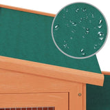 Large Rabbit Hutch Small Animal House Pet Cage with Roofs Wood 170163