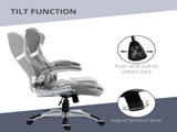 Linen-Look Office Chair, with Adjustable Height and Tension - Grey T3398P344420