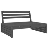 2 Piece Garden Lounge Set Grey Solid Wood Pine 3186622