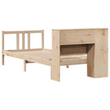 ZNTS Bookcase Bed without Mattress 90x190cm Solid Wood Pine 3322293