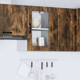 Kitchen Wall Cabinet with Glass Door Porto Smoked Oak 854012