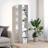Bookcases 2 pcs Stackable Grey Sonoma 30x30x80 cm Engineered Wood 858814