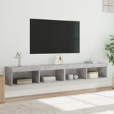 TV Cabinets with LED Lights 2 pcs Concrete Grey 100x30x30 cm 837162