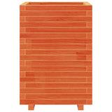 Garden Planter Wax Brown 50x50x72.5 cm Solid Wood Pine 3282576