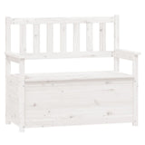 Bench White 112.5x51.5x96.5 cm Solid Wood Pine 823560