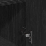 Sideboard with Drawer Black Oak 60 x 31 x 70 cm Engineered Wood 871397