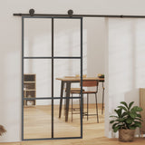 Sliding Door with Hardware Set ESG Glass&Aluminium 102x205 cm 3081949