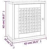 Wall Cabinet 42x18x42 cm Solid Wood Walnut 350367