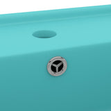 146947 Luxury Basin Overflow Square Matt Light Green 41x41 cm Ceramic