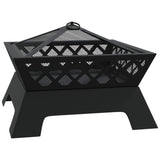Fire Pit with Poker 50 cm XXL Steel 360066