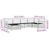 Outdoor Sofa Set 6 pcs Natural Solid Acacia Wood 3373739