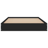 Bed Frame without Mattress Black 100x200 cm Engineered Wood 842057