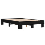 ZNTS Bed Frame without Mattress Black 120x190 cm Small Double 845887