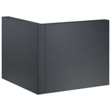 Retaining Wall 2 pcs 50 x 50 x 50 cm Steel Anthracite 8015232