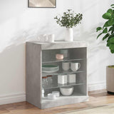 Sideboard with LED Lights Concrete Grey 60.5x37x67 cm 836696