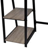 Desk with 2 Shelves Grey and Oak 20137