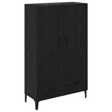 Highboard Black Oak 70 x 31 x 115 cm Engineered Wood and Iron 880700