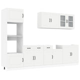 7 Piece Kitchen Cabinet Set Kalmar White Engineered Wood 3314731