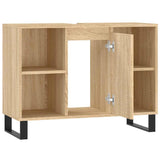 Bathroom Cabinet Sonoma Oak 80x33x60 cm Engineered Wood 831639