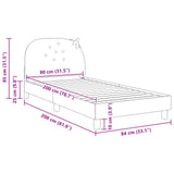Children's Bed Frame with Headboard Pink 80 x 200 cm Velvet 42011066