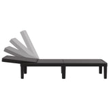 ZNTS Sun Lounger Black 159x57x83.5 cm Polypropylene 4008100