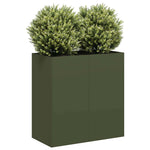 ZNTS Planter Olive Green 80x40x80 cm Cold-rolled Steel 860713