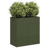 Planter Olive Green 80x40x80 cm Cold-rolled Steel 860713