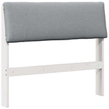 Upholstered Headboard Light Grey 100 cm Solid Pine Wood 879138