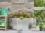 Planter Silver 90 x 45 x 50 cm Galvanised Steel 883715