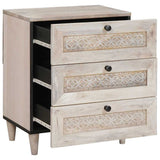 Bedside Cabinet White 50 x 33 x 62 cm Engineered Wood 4018125