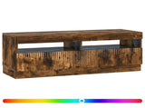 LED TV Cabinet Smoked Oak Engineered Wood 897430