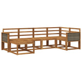 Outdoor Sofa Set 6 pcs Natural Solid Acacia Wood 3385345