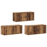 Wall-mounted TV Cabinet Set 3 pcs Old Wood 100 x 34.5 x 40 cm 3415568
