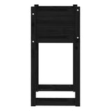 Planters 2 pcs Black 40x40x81 cm Solid Wood Pine 822131