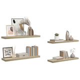 Floating Wall Shelves 4 pcs Oak 90x23.5x3.8 cm MDF 323882