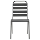 Stackable Garden Chair Set 5 pcs Anthracite Powder-coated Steel 3283766