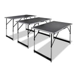 ZNTS Pasting Table 3 pcs Foldable Height Adjustable 140641