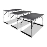 ZNTS Pasting Table 3 pcs Foldable Height Adjustable 140641