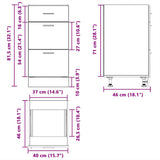 Bottom Cabinet Lyon Grey Sonoma 40x46x81.5 cm Engineered Wood 854216
