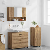 Bathroom Furniture Set with Drawer with Shelf 3 pcs Artisan Oak 3393042