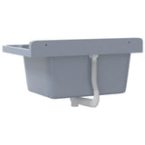 Sink Washbasin for Wall Mounting Grey 60x40x28 cm Resin 4002798