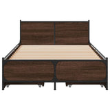 Bed Frame with Drawers without Mattress Brown Oak 100x200 cm 3279966