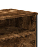 TV Cabinet Smoked Oak 122x34x41 cm Engineered Wood 848581